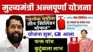मुख्यमंत्री अन्नपूर्णा योजना | mukhemantri annpurna yojana Maharashtra 2024 GR