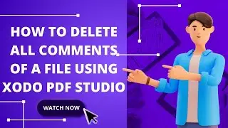 How to Delete All Comments from a PDF in Xodo PDF Studio (Windows)