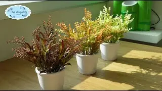 Daun Rime Mini Vas | bunga artificial