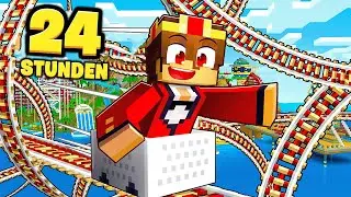 24 STUNDEN ÜBERNACHTEN im RIESEN FREIZEITPARK in Minecraft!
