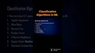 Classification Algorithms in ML