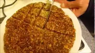 Date squares, unique original home made recipe. Made with nuts
