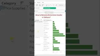 #Quick Tip - How to Rename Dimension Header in Tableau (without renaming column names)  #shorts