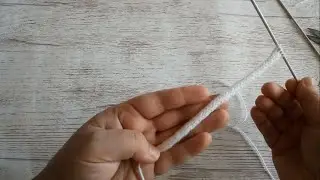 Как связать полый шнур спицами!