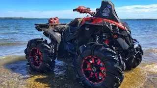 Flood Ride - Almost SWAMP my Honda in Creek! - ATV Mudding