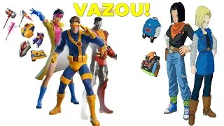 VAZOU SKINS dos X-MAN e DRAGON BALL no FORTNITE
