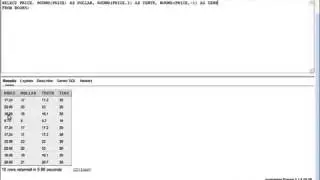23 SQL with Oracle 10g XE Using the ROUND and FLOOR Functions