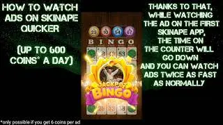 How To Watch Ads On Skinape Quicker (UP TO 600 COINS DAILY!!!) 