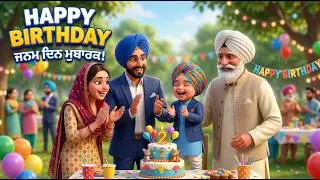 Happy Birthday Punjabi Song! 🎂🎉 | Mubarak Janam Din | Punjabi Rhymes for Kids