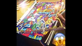 Insane full page doodle!!! |  vexx inspired | Copic marker Illustration.