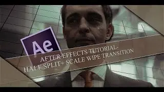 Half split slide+scale wipe transition | After Effects tutorial
