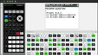 Creating a Simple Quadratic Formula Program in TI-83/84