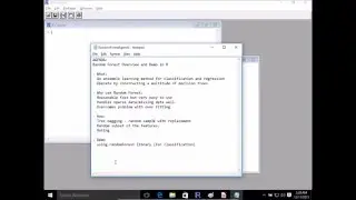 Random Forest Overview and Demo in R