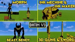 ADDON BENDY THE INK MECHINE V3 Di Minecraft PE !!