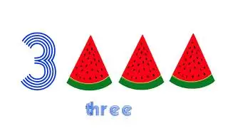 fresh watermelon counting video 10 seconds count down timer (no copy right) with focus sound effect