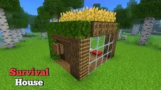 ⚒️How to Build a Small Survival House in Minecraft