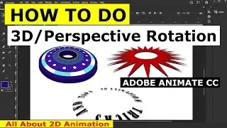 How to do 3d/Perspective Rotation. effect in Adobe animate CC