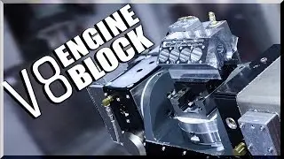5-Axis CNC Machined V8 Engine Block!