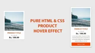 Pure Html and Css Product Hover Effect