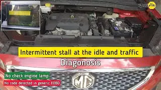 SAIC MG ZS turbo GDI 1.0L Intermittent stall at the idle and trafic diagonosis. Crank sensor fault.