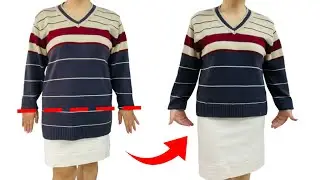 How to Shorten a Sweater Without a Sewing Machine - The Secret to Keeping Its Shape!