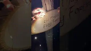 Wood burning a sign for the magical fairy forest part two #fairycore #fairyforest #woodburning