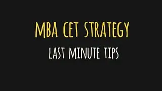 Back2Basics -  Strategy For MBA CET