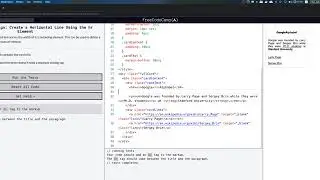 freeCodeCamp: Create a Horizontal Line Using the hr Element