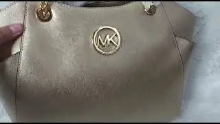 tas wanita Michael Kors mk jet set large chain tote pale gold original