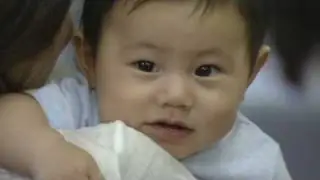 Abe Hiroshi makes a baby cry