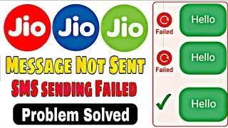 Jio message not send problem | Sms not sent in Jio | Jio Message not sending