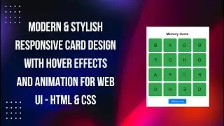 Memory Game with HTML, CSS, and JavaScript | Step-by-Step Guide 🎮🃏