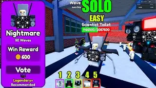 how to beat nightmare mode solo || Toilet tower defense