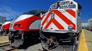 Railfaning The San Francisco Caltrain station 8-17-15