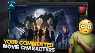 Adding your Commented Movie Characters in one Photoshop Edit
