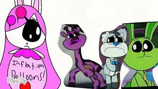 Inflation bunny girl yelld and turn massive balloon!💖🌸✨