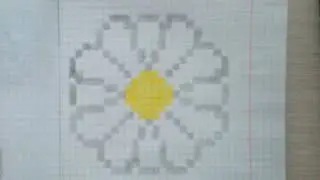 как рисовать ромашку по клеточкам