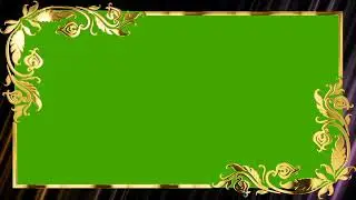Golden frame green screen video