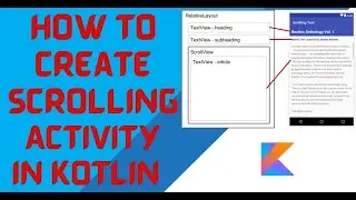 Scrolling Activity in kotlin | How to create scrolling in Android