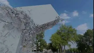 Blender2.8+Eevee Building Destruction WIP