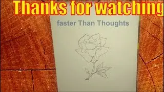 How to draw a rose on paper .
