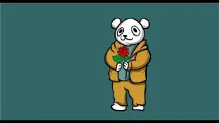 Design Panda Mascot Character Holding Flower using Corel Draw