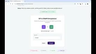 GIF to WebP Dönüştürücü | Animasyonlu GIF Dosyalarını Modern WebP Formatına Ücretsiz Çevirin