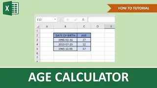 How To Calculate Age Using A Date Of Birth In Excel | Beginner Tutorial
