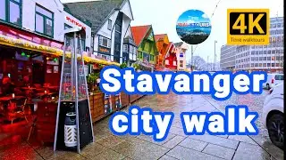 Walking Through 🇳🇴 Rainy Stavanger, Norway - The Magical Beauty of the city