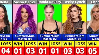 SummerSlam Win Loss Record WWE Female Wrestler