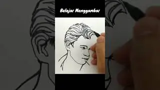 SATU GARIS menggambar SPIDERMAN #short #shorts #menggambar #spiderman #marvel #avengers