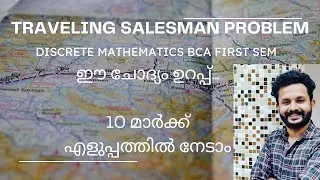 DISCRETE MATHEMATICS TRAVELLING SALESMEN PROBLEM TSP SURE QUESTION BCA FIRST SEMESTER