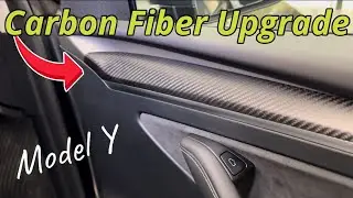 Tesla model Y Carbon Fiber Interior Trim Upgrad From Tlyard