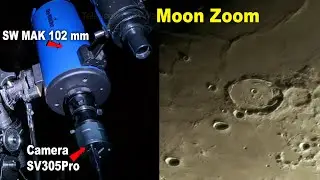 MOON through a Telescope. SW MAC 102 mm. Camera svbony SV305pro 1080p